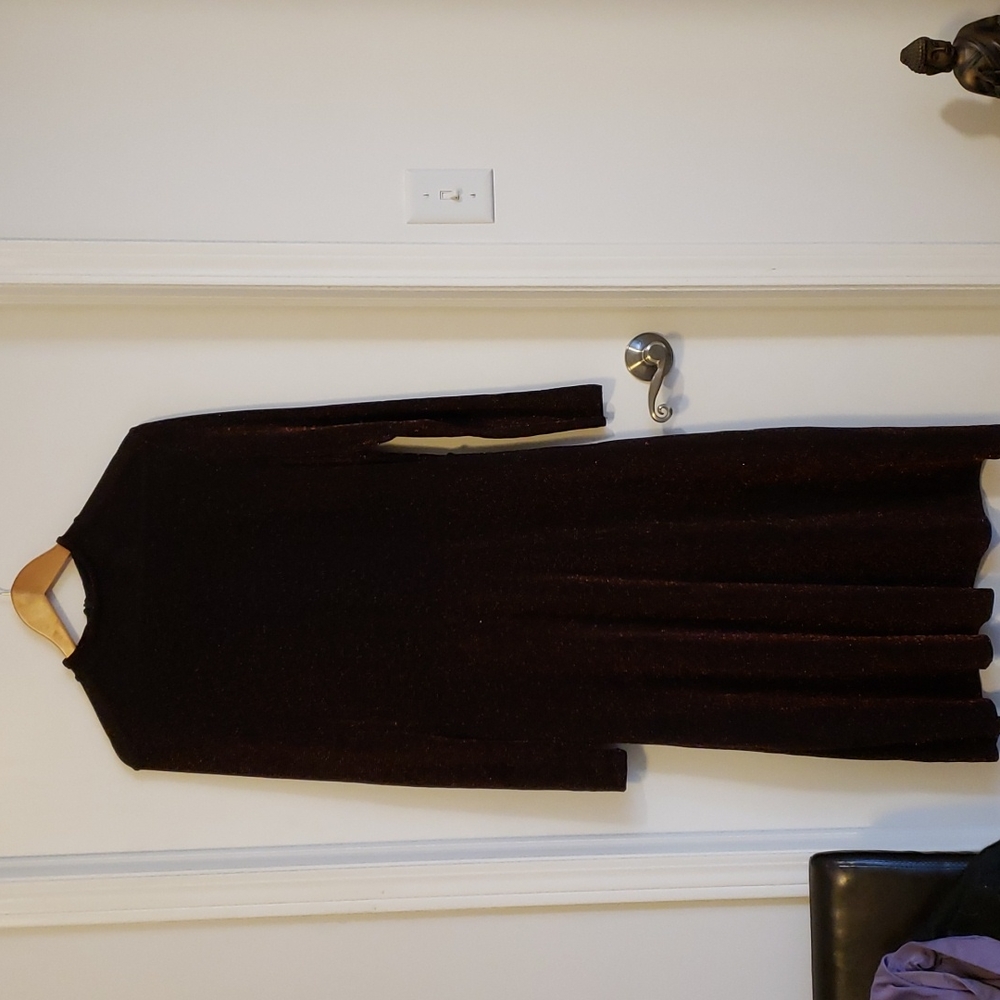 H&M black with red embelishment holiday dress